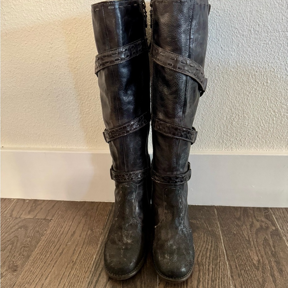 Bedstu Black Women’s Moto Boots, Size 6-6.5